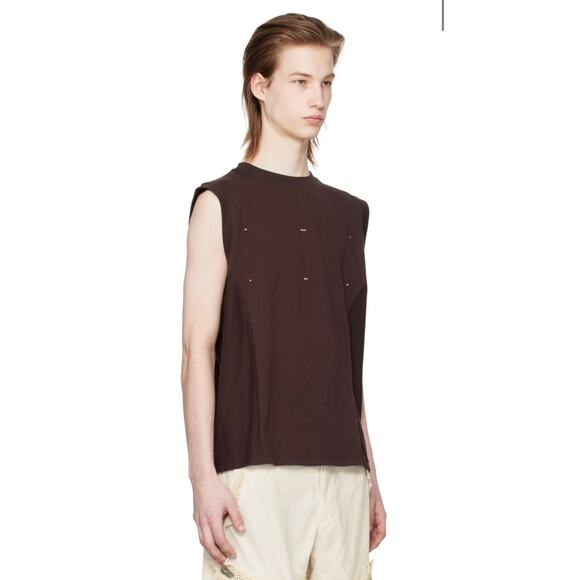 HELIOT EMIL Burgundy Ecdysis Tank Top size S - Picture 2 of 12